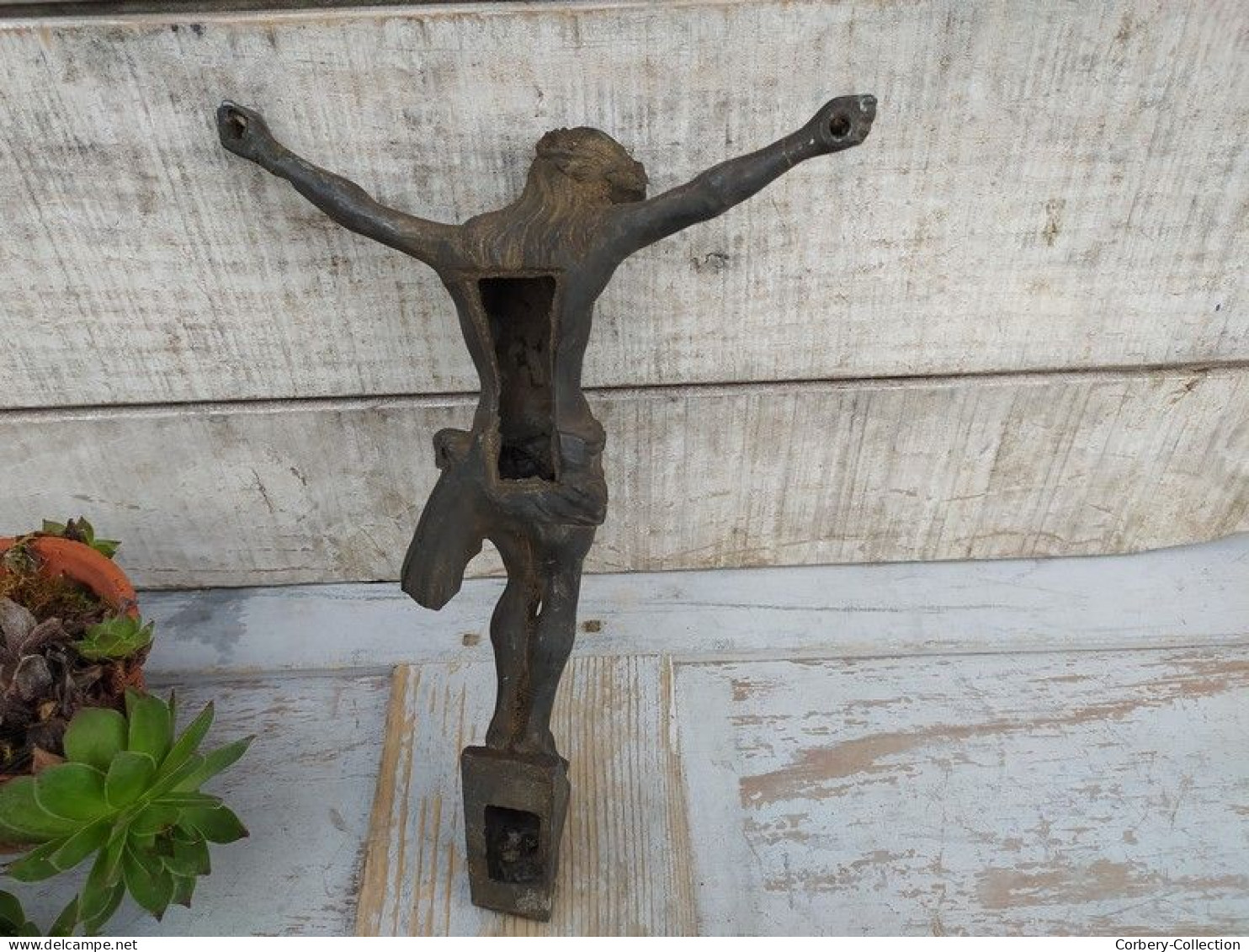 Grand Christ Métal Crucifix Religieux