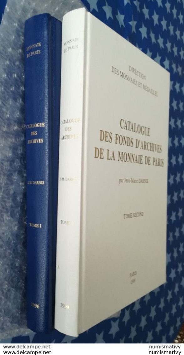2 Catalogue Des Fonds D'archives De La Monnaie De Paris Tome 1 & 2 - Probedrucke