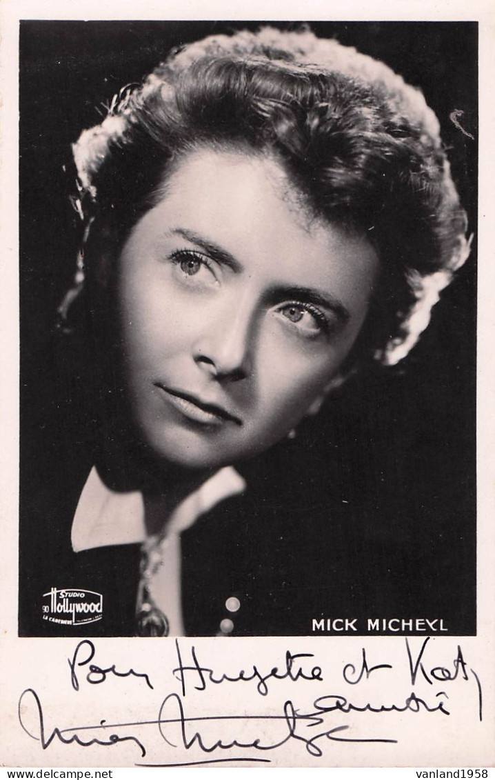 MICK MICHEYL -autographe Sur Carte Postale Semie Moderne Petit Format - Cantantes Y Musicos