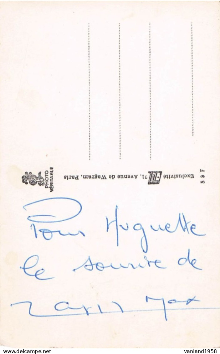ZAPPY MAX-autographe Sur Carte Postale Semie Moderne Petit Format - Cantanti E Musicisti