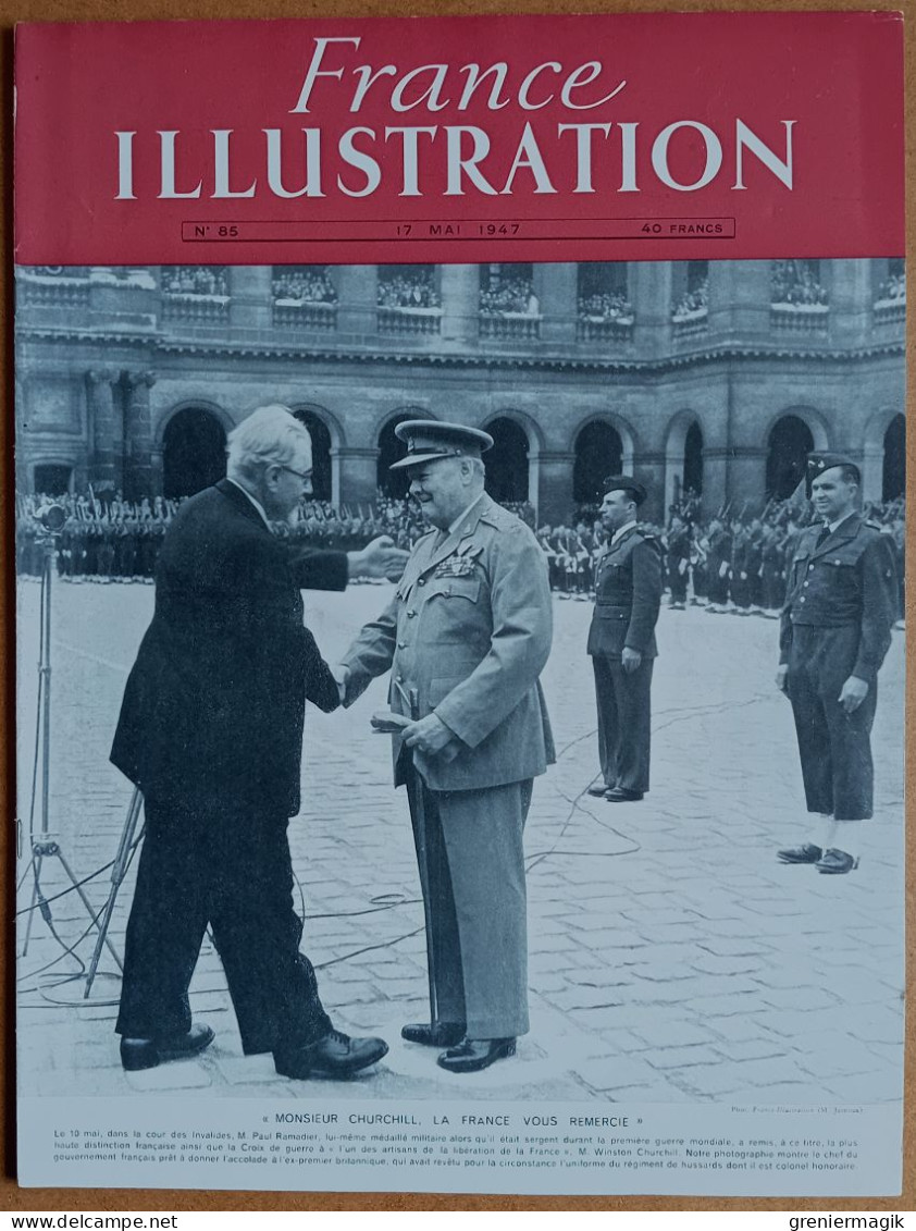 France Illustration N°85 17/05/1947 Churchill/Viet-minh Tonkin/Remaniement Ministériel/Rideau De Fer Berlin/Beauvais - Testi Generali