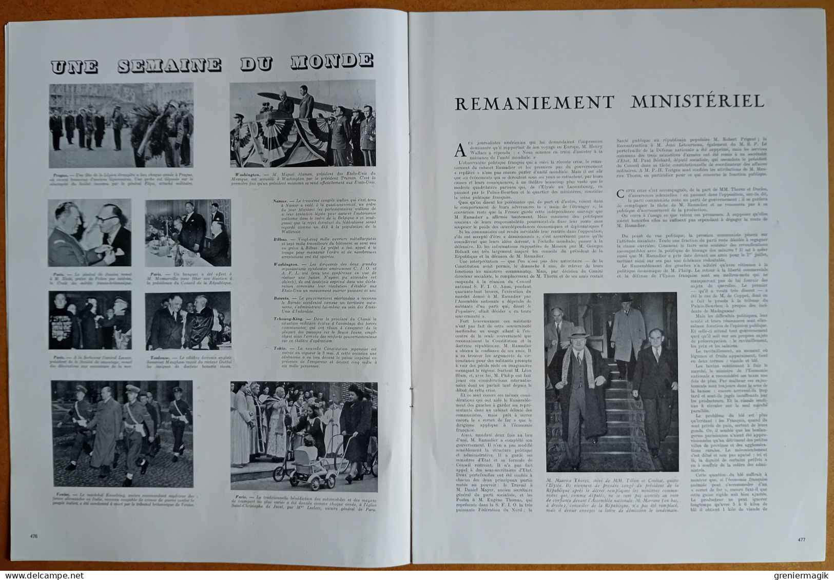 France Illustration N°85 17/05/1947 Churchill/Viet-minh Tonkin/Remaniement Ministériel/Rideau De Fer Berlin/Beauvais - Allgemeine Literatur