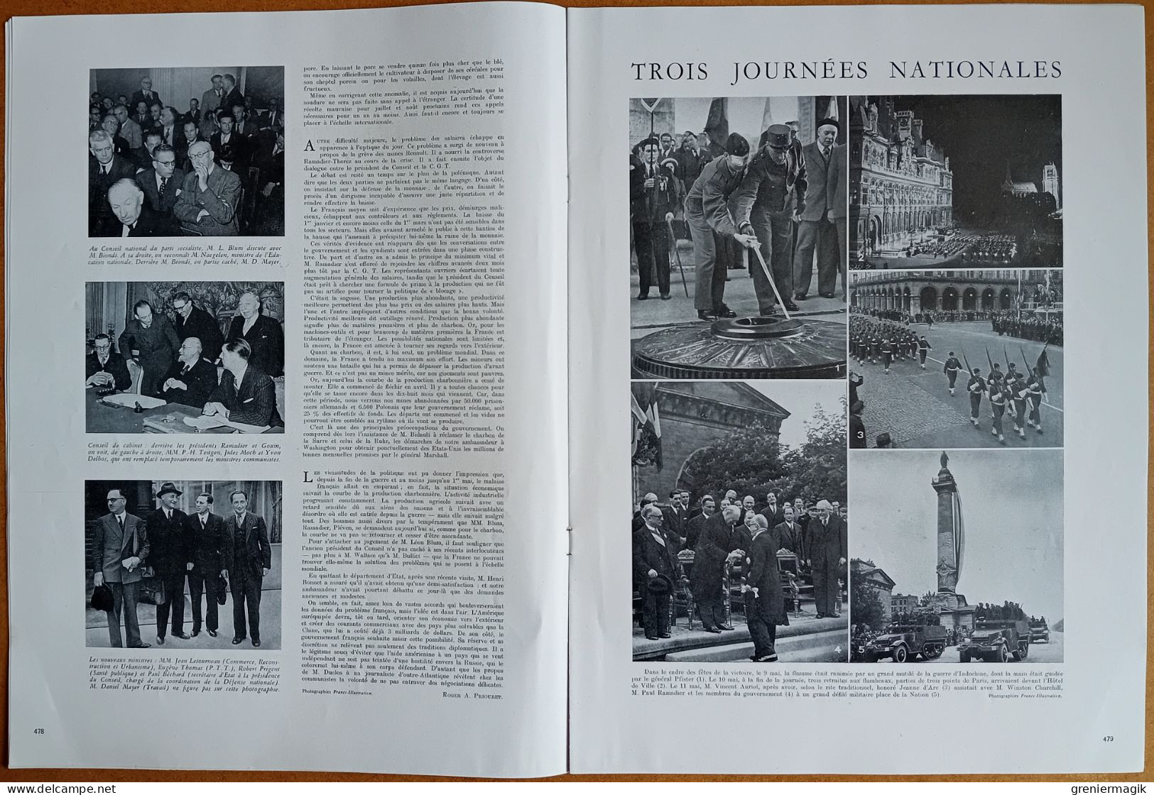 France Illustration N°85 17/05/1947 Churchill/Viet-minh Tonkin/Remaniement Ministériel/Rideau De Fer Berlin/Beauvais - General Issues