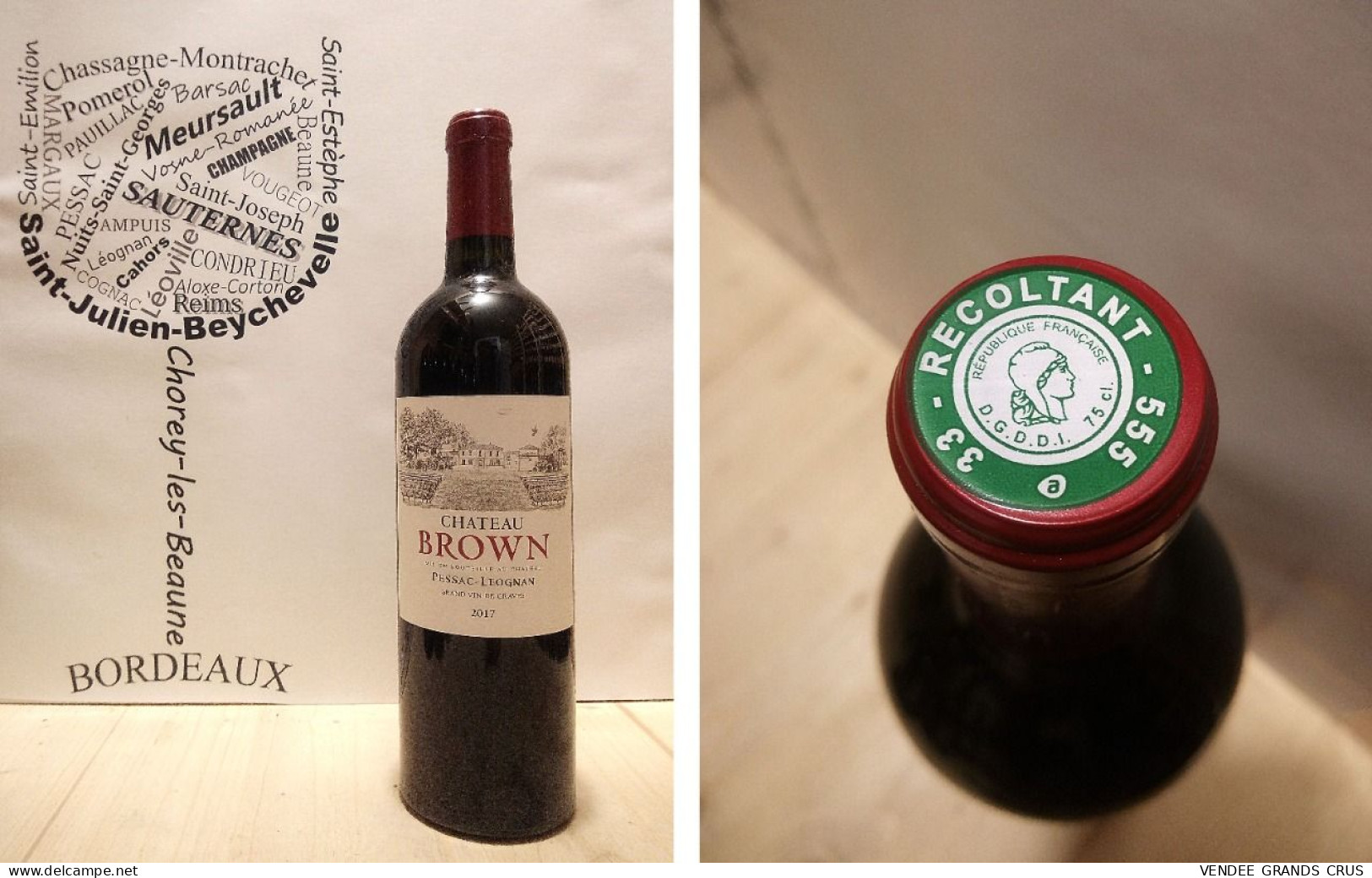 Château Brown 2017 - Pessac-Léognan - 1 X 75 Cl - Rouge - Wine