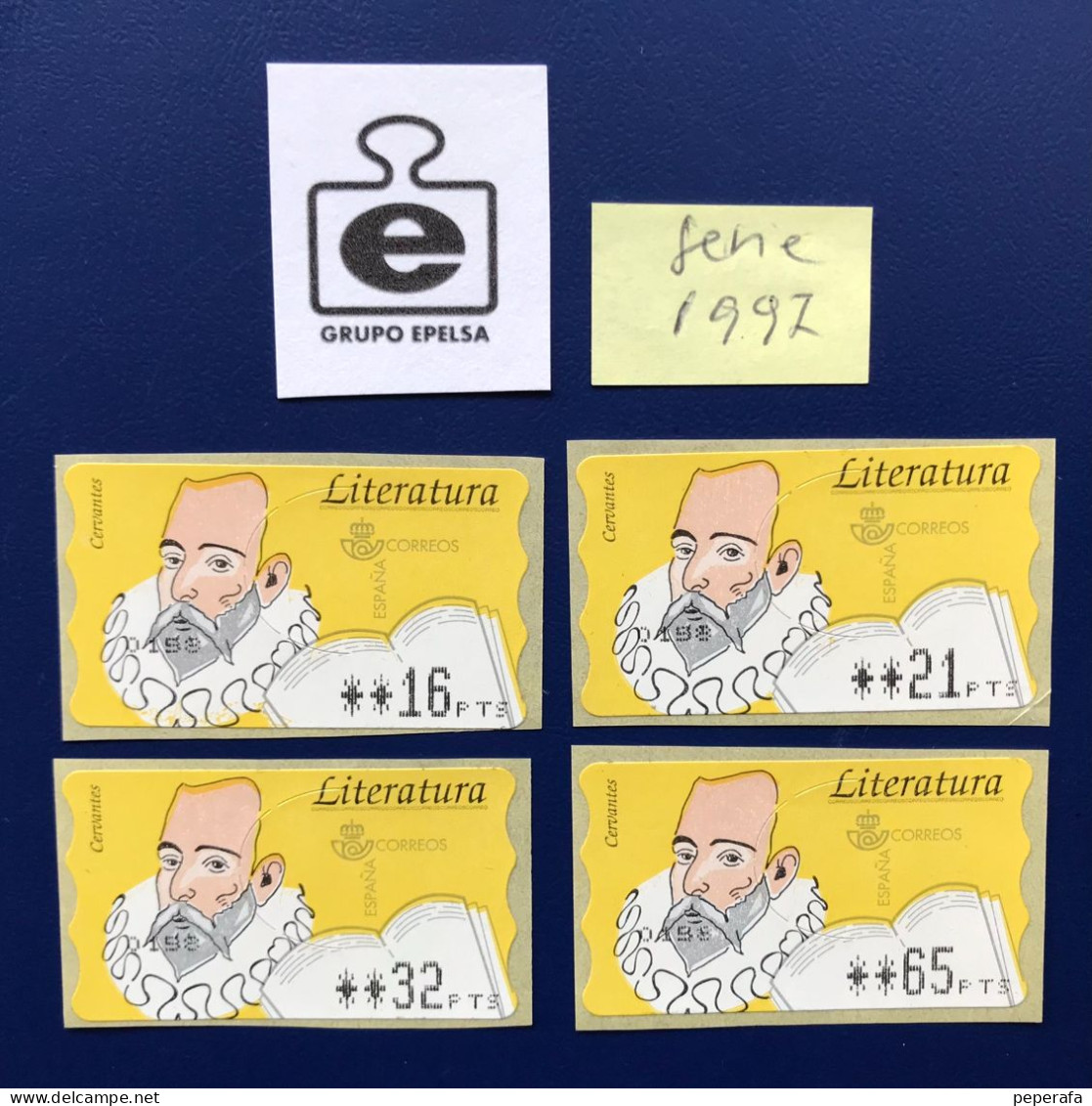 España Spain 1996, LITERATURA CERVANTES, ATM EPELSA, SERIE 1997, PAPEL SEMI FOSFORESCENTE, NUEVO  EN PTS - Timbres De Distributeurs [ATM]