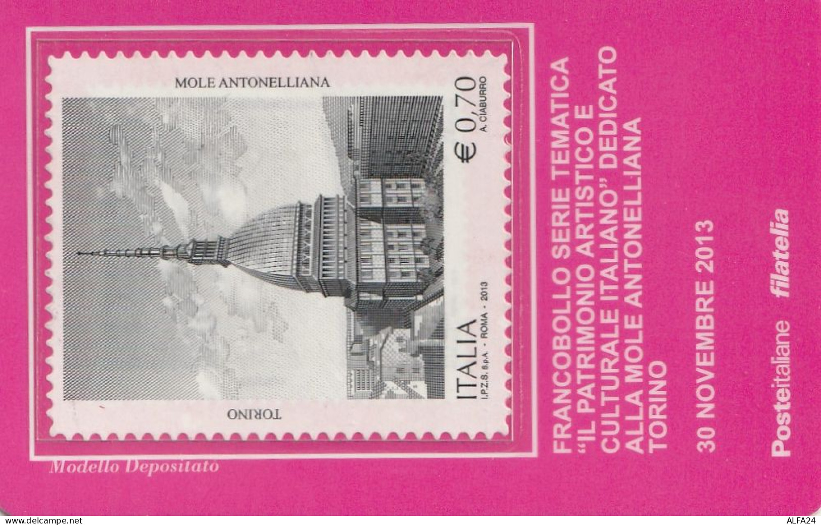 TESSERA FILATELICA VALORE 0,7 EURO MOLE ANTONELLIANA (TF1218 - Tessere Filateliche