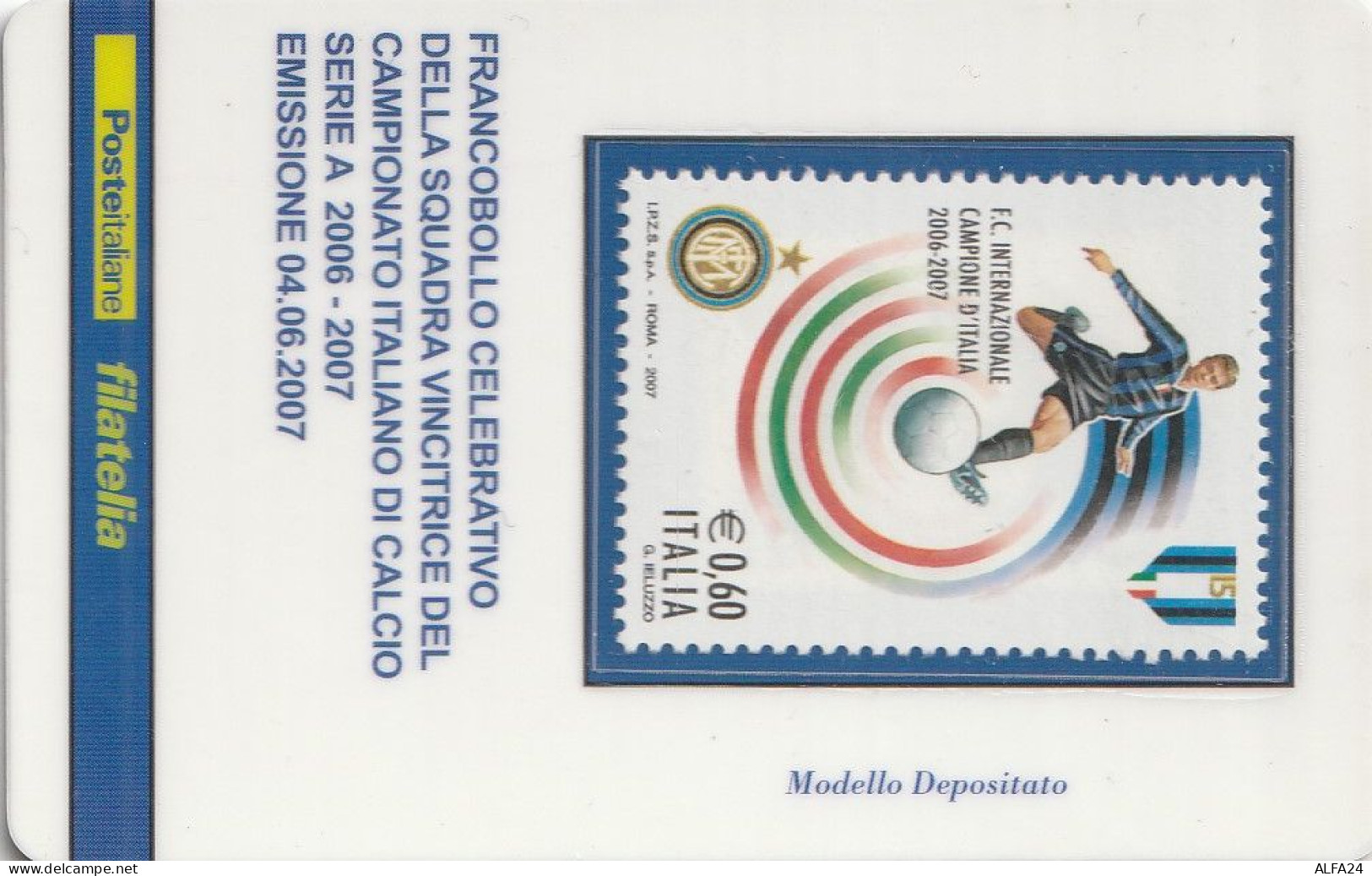 TESSERA FILATELICA VALORE 0,6 EURO INTER (TF1101 - Philatelic Cards