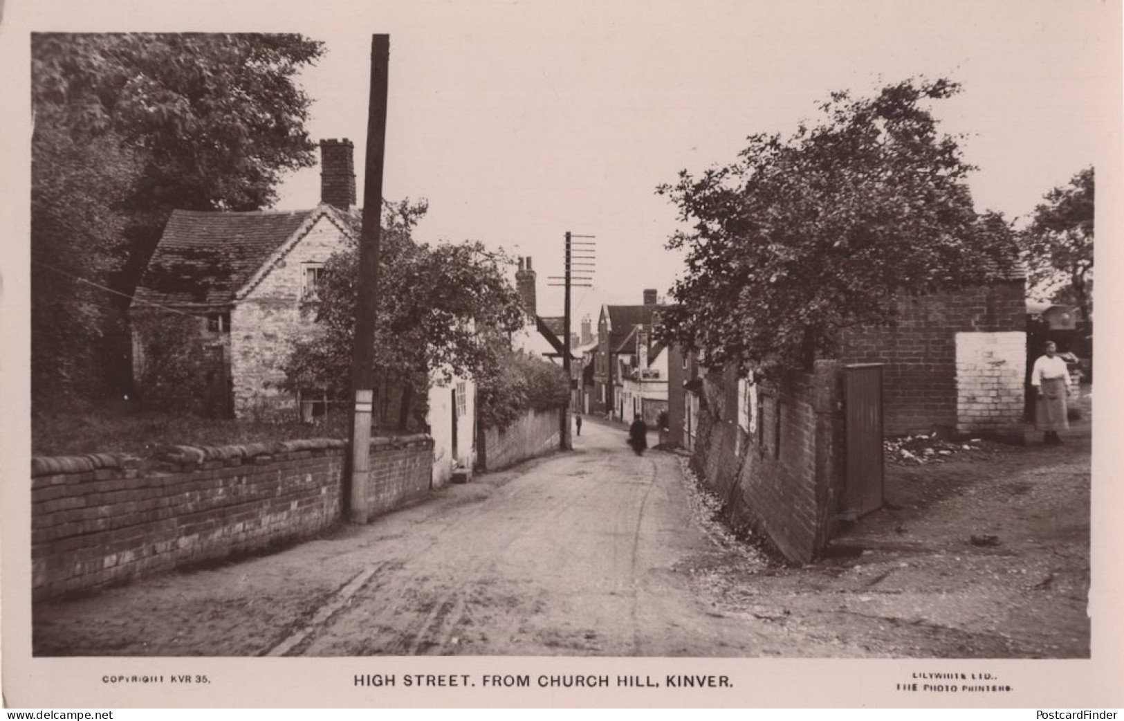 High Street Church Hill Kinver Real Photo Staffs Old Postcard - Sonstige & Ohne Zuordnung