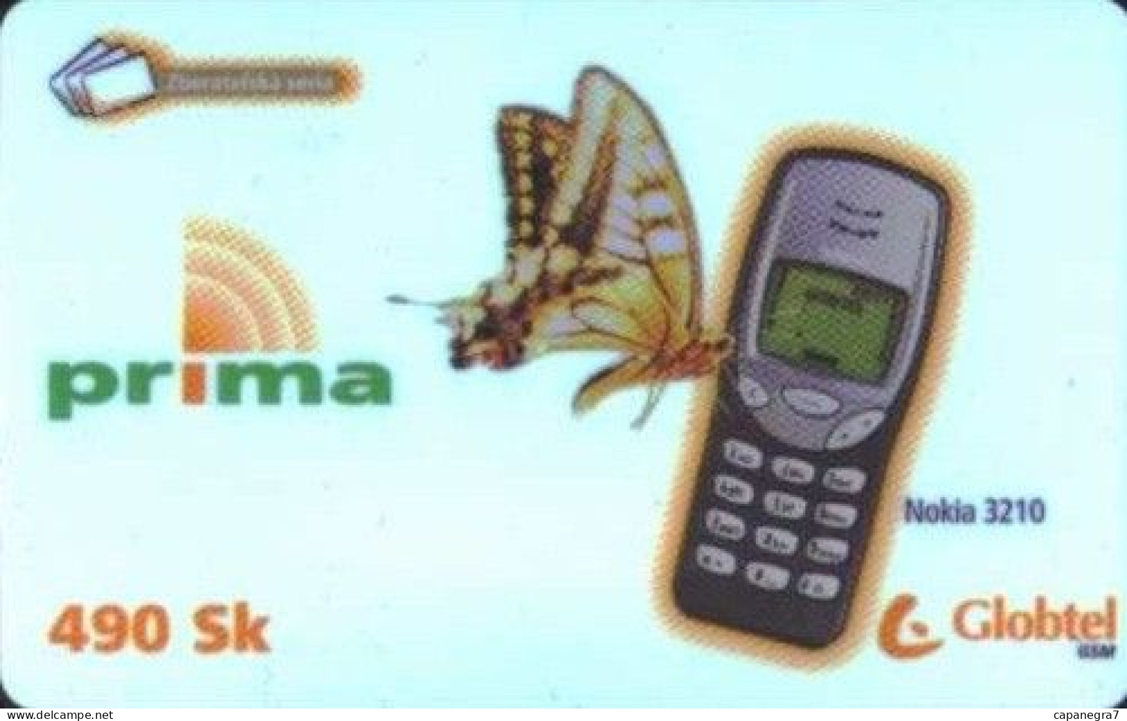 Telephone Nokia 3210, Globtel GSM Slovakia, Valid 31.08.2001, PIN Code About 28 Mm Long And About 2.3 Mm High, Slovakia - Slowakei