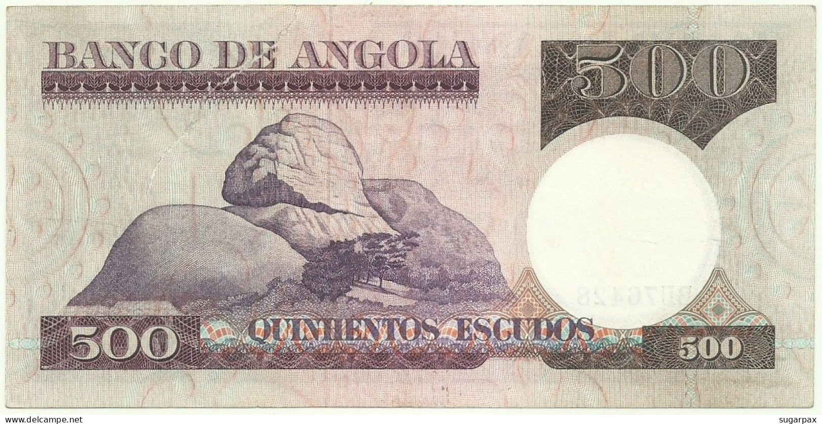 Angola - 500 Escudos - 10.6.1973 - Pick: 107 - Serie BU - Luiz De Camões - PORTUGAL - Angola