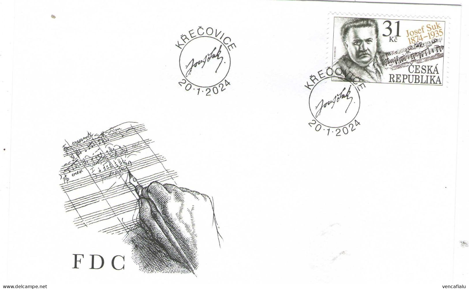 Year  2024 - Nice Czech Componist Josef Suk, - FDC