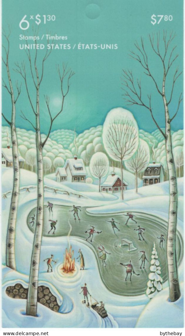 Canada 2023 Booklet Christmas Pane Of 6 $1.30 Skaters On Pond - Ganze Markenheftchen