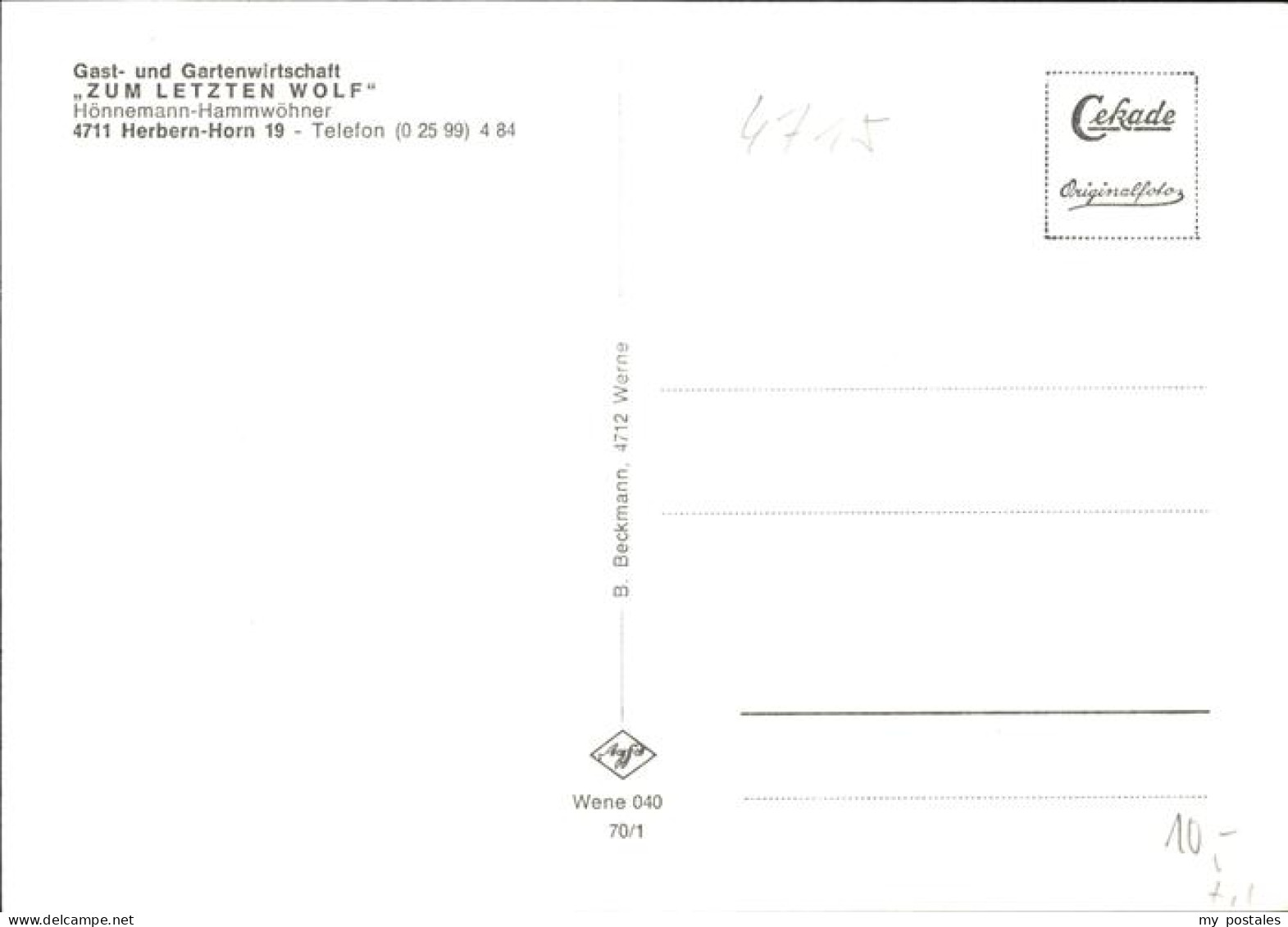 41277992 Herbern Gasthaus Zum letzten Wolf Ascheberg