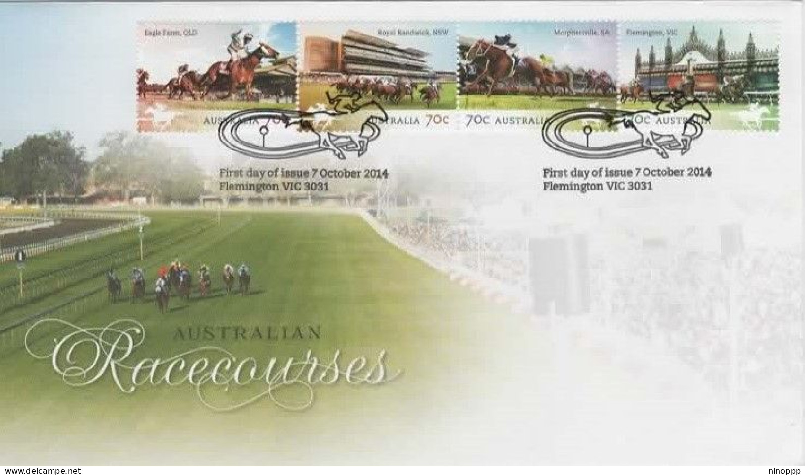 Australia 2014 Racecourses   FDC - Postmark Collection