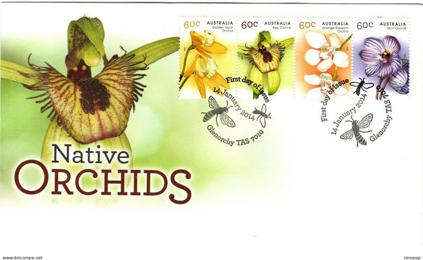 Australia 2014 Orchids FDC - Postmark Collection