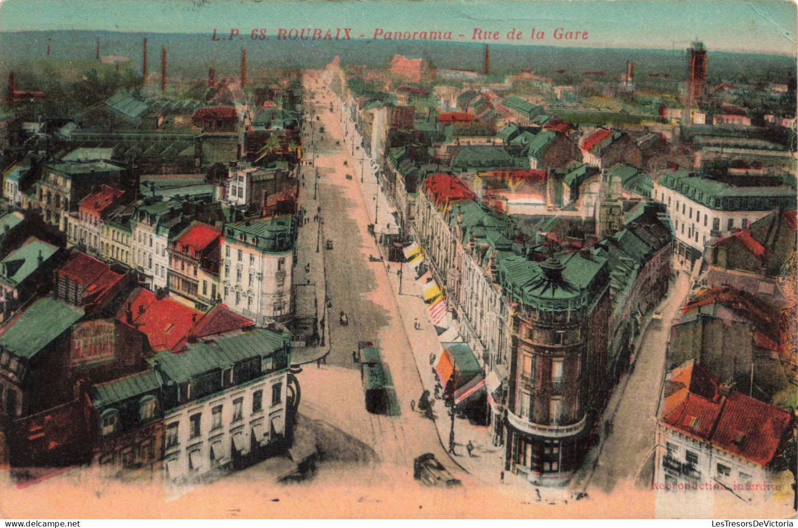 FRANCE - 59 - Roubaix - Panorama - Rue De La Gare - Carte Postale Ancienne - Roubaix