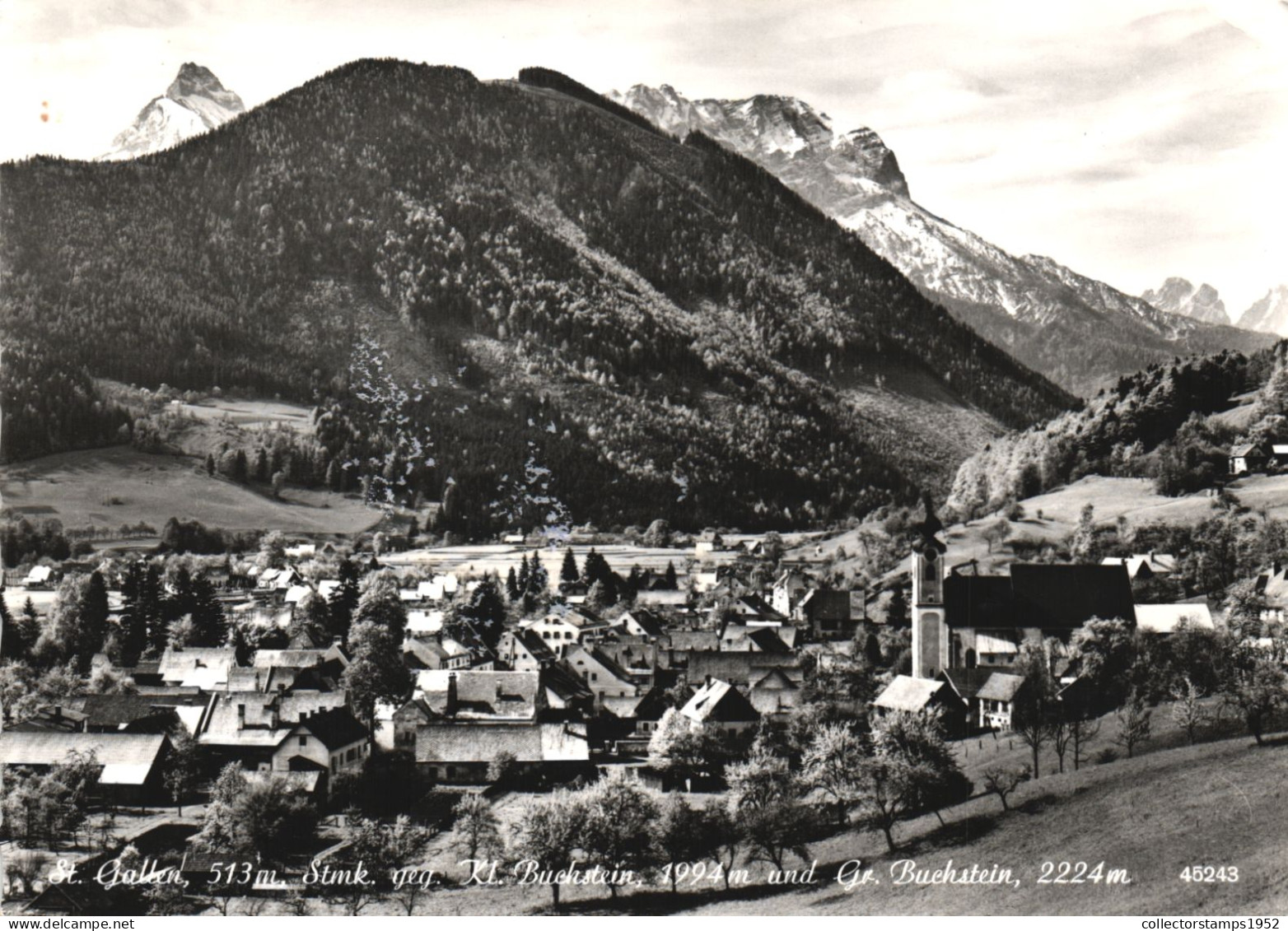 ST. GALLEN, STYRIA, ARCHITECTURE, MOUNTAIN, CHURCH, AUSTRIA, POSTCARD - St. Gallen