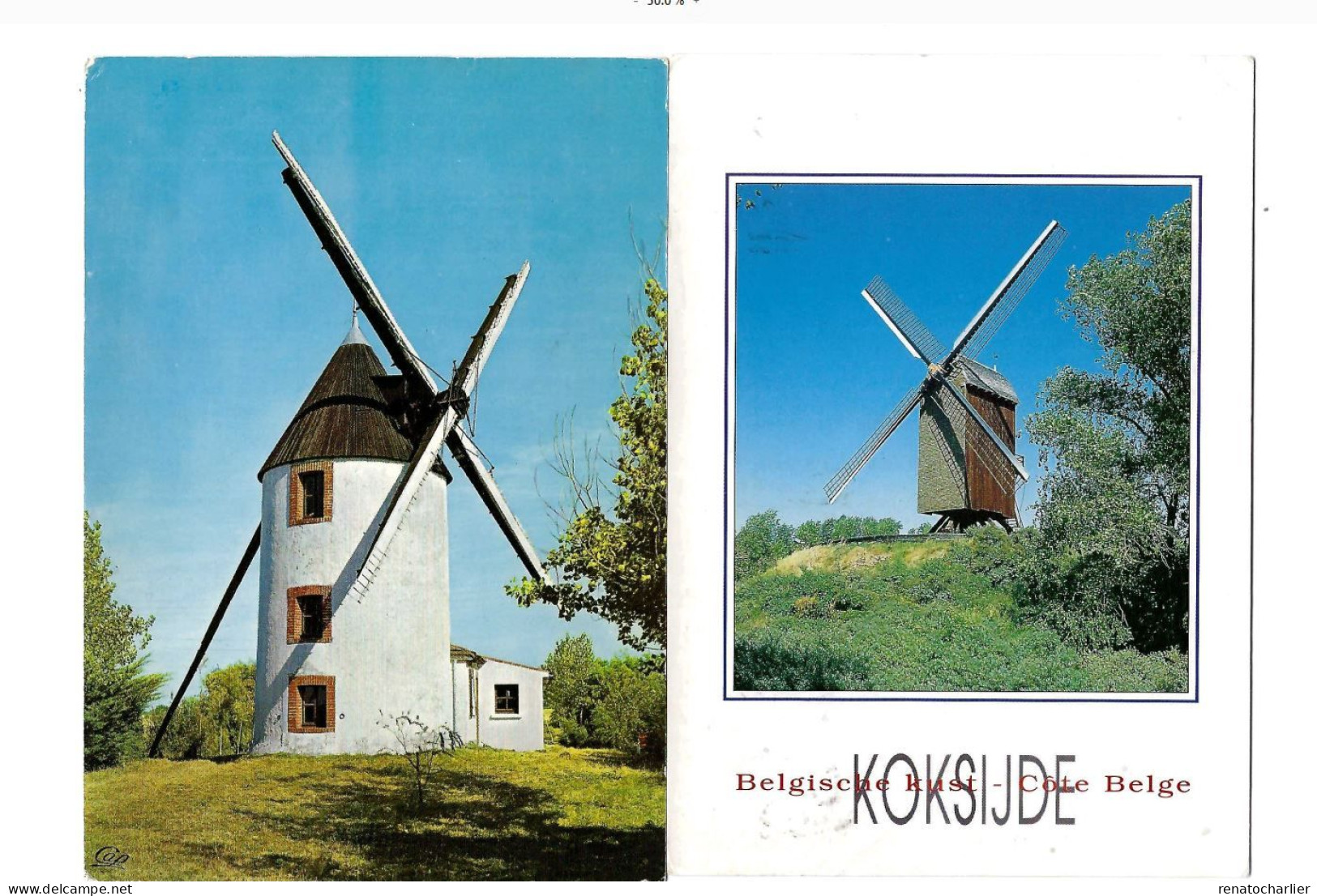 Lot De 8 Cartes Postales "Moulins à Vent". - Verzamelingen & Kavels