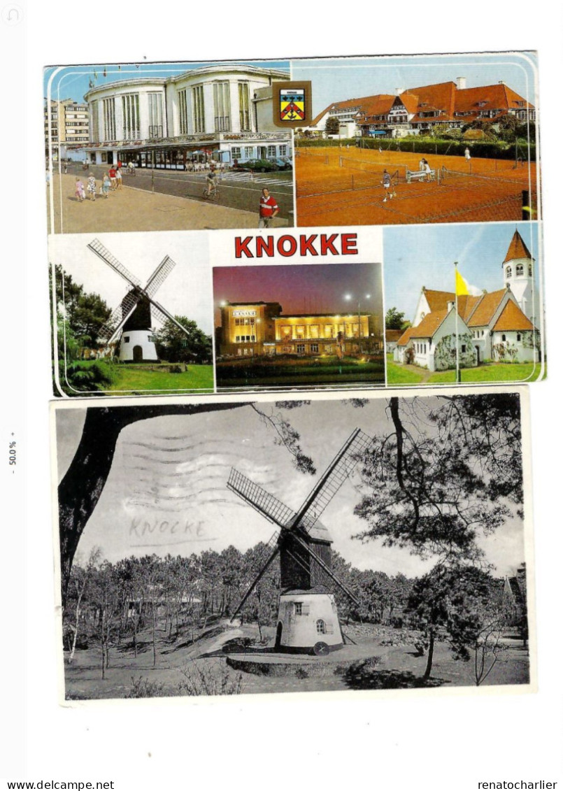 Lot de 8 Cartes postales "Moulins à vent".