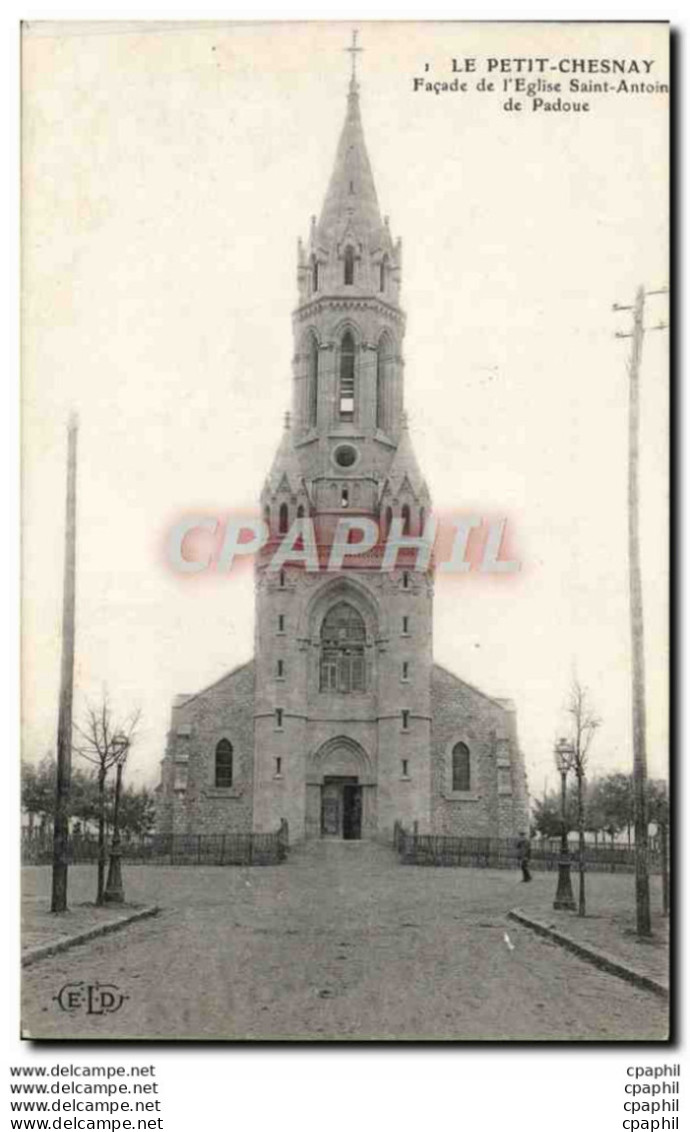 CPA Le Petit Chesnay Facade De L&#39Eglise Saint Antoin De Padoue - Le Chesnay