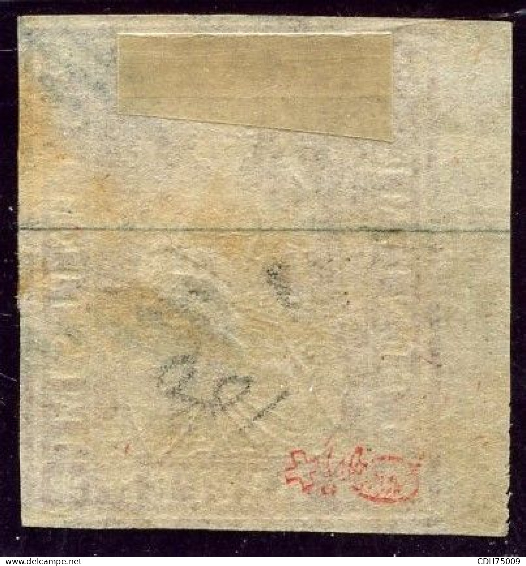 SUISSE - Z 22Aa 5 RAPPEN GRIS BRUN ORANGE HELVETIA ASSISE - OBLITERE - CERTIFICAT F. MOSER-RAZ - Used Stamps