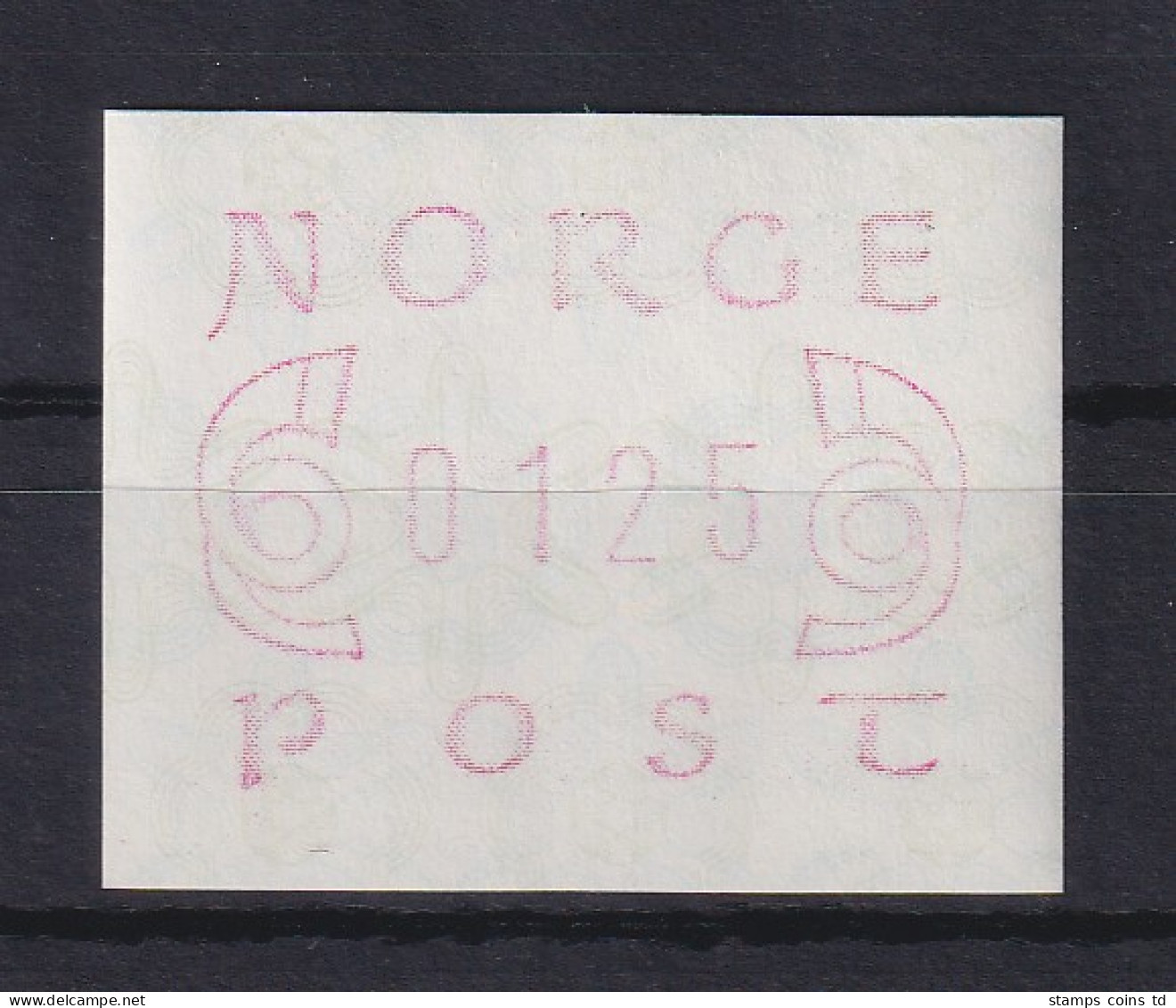 Norwegen ATM Mi.-Nr. 2.1a (schmale 0)  Portowertstufe 0125 ** - Timbres De Distributeurs [ATM]