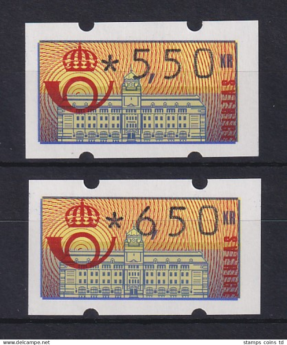 Schweden 1992 Klüssendorf ATM Mi.-Nr. 2 Satz 2 Werte 550-650 ** - Machine Labels [ATM]