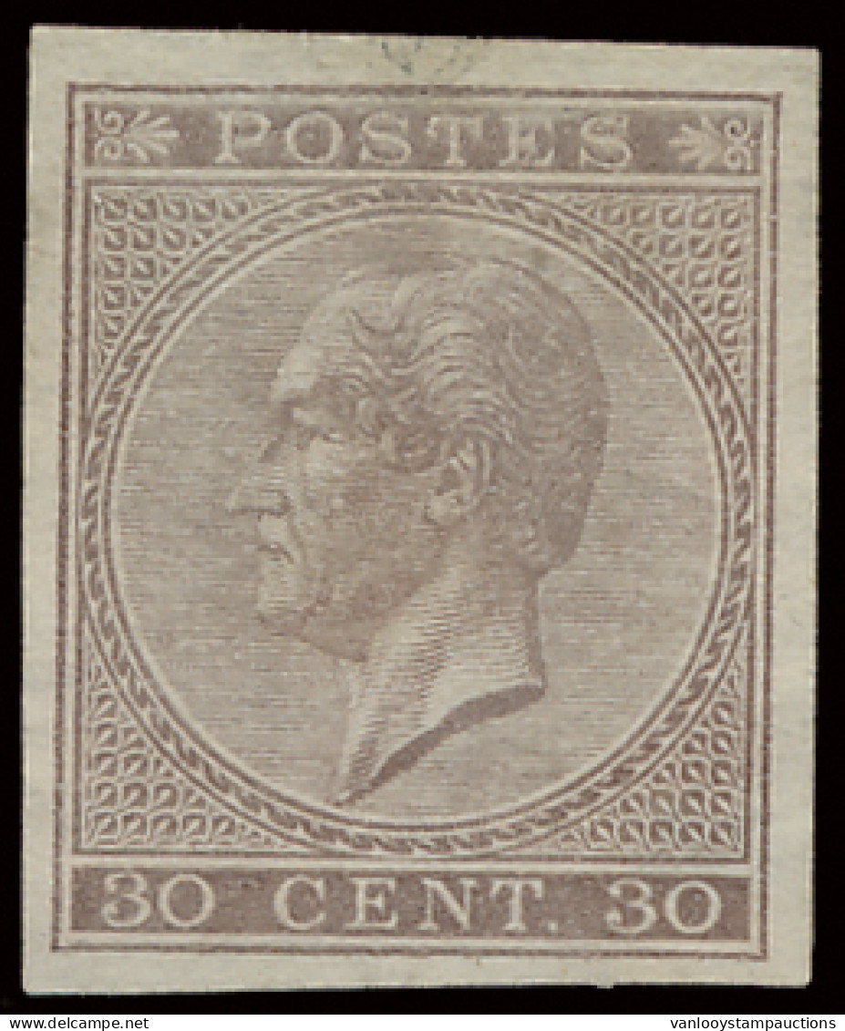 N° 19 30c. Bisterbruin, Herdruk Uitgesneden, Zm (OBP €21) - 1865-1866 Profile Left