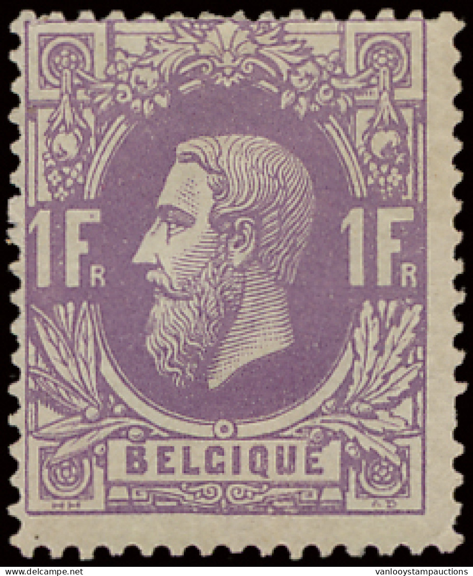 * N° 36A 1fr. Lila, Dun, Gesatineerd Papier, Moeilijke Kleur, Zm/m (OBP €700) - 1869-1883 Leopold II