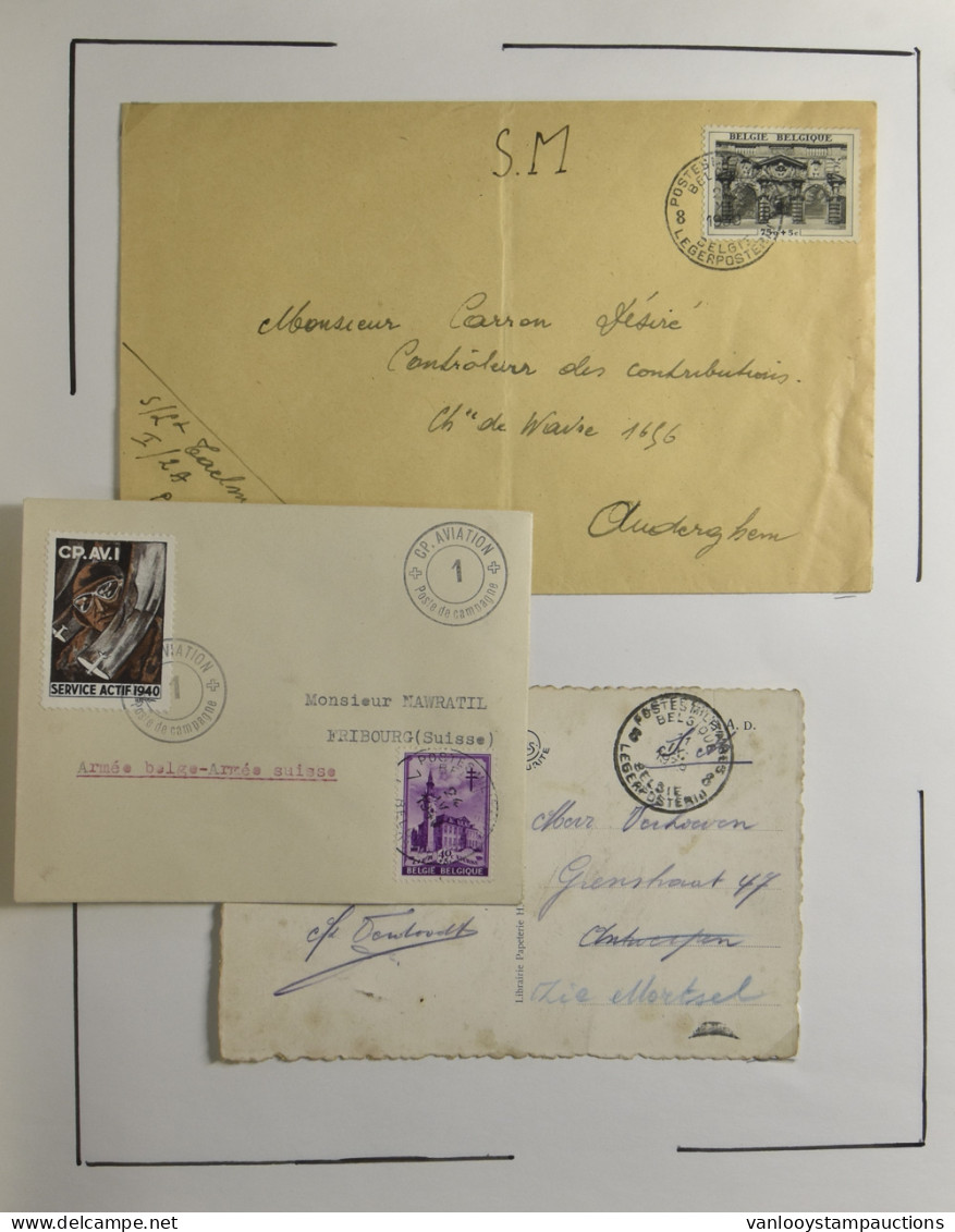 1939/1940 Kleine Verzameling In Davo Album Van Poststempels Gebruikt Door De Legerdiensten Tijdens De Mobilisatie Voor D - WW II (Covers & Documents)