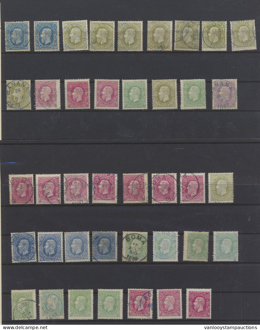 *(*)(**)/0 Accumulation Between N° 1/5 1886 Issue, 40 Stamps In Very Mixed Quality, Some Interesting Cancellations And S - 1884-1894