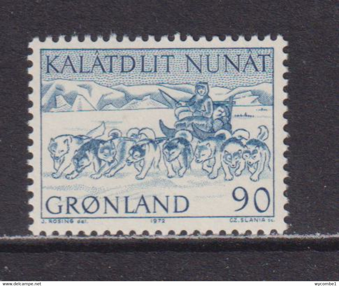 GREENLAND - 1971-77 Mail Transport  90o Never Hinged Mint - Ungebraucht