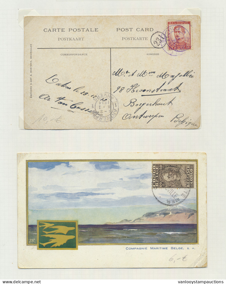 1911/1938 Small Collection Of 14 Items Of Postal History, All Posted On Board Of Paquebot Of CMB, Elisabethville, Thysvi - Autres & Non Classés