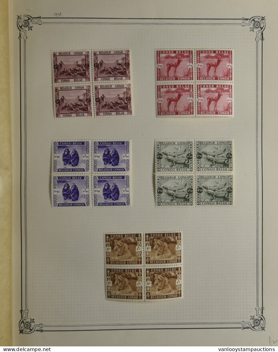 **/* 1910/1960, Belgian Congo And Ruanda-Urundi, Collection Of Full Sets In Pair Of Block Of 4 Stamps, Also BL 3/10 And  - Otros & Sin Clasificación