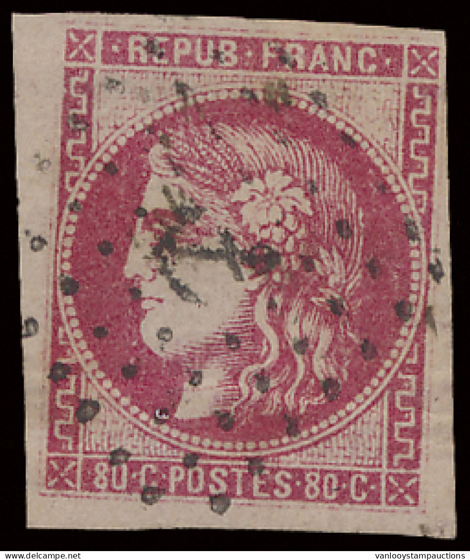 N° 49 80c. Roze, Volrandig Met Stempel Ancre, Zm/m (Yv. €550) - 1870 Emisión De Bordeaux