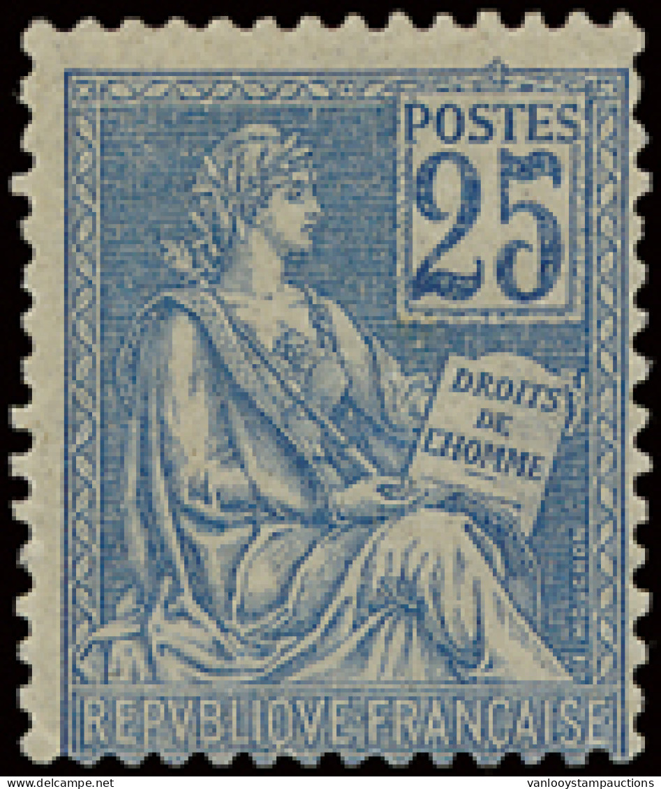 ** N° 114 Type Mouchon - 25c. Bleu Type I, Zm (Yv. €375) - Other & Unclassified