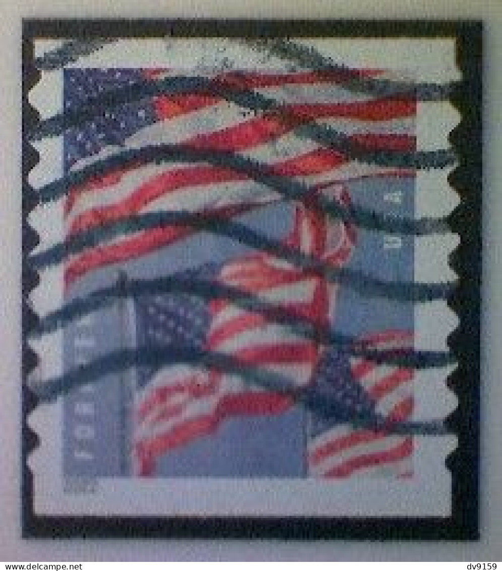 United States, Scott #5657, Used(o), 2022, Three Flags Definitive, (58¢), Red, White, And Dark And Light Blue - Gebraucht