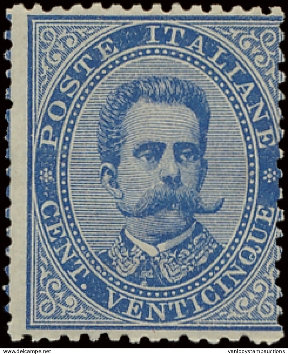 * N° 36 Umberto I 25c. Blauw, Zm (Yv. €600) - Sin Clasificación