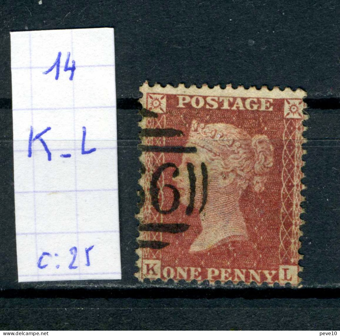 Grande-Bretagne    N° 14  K - L - Used Stamps