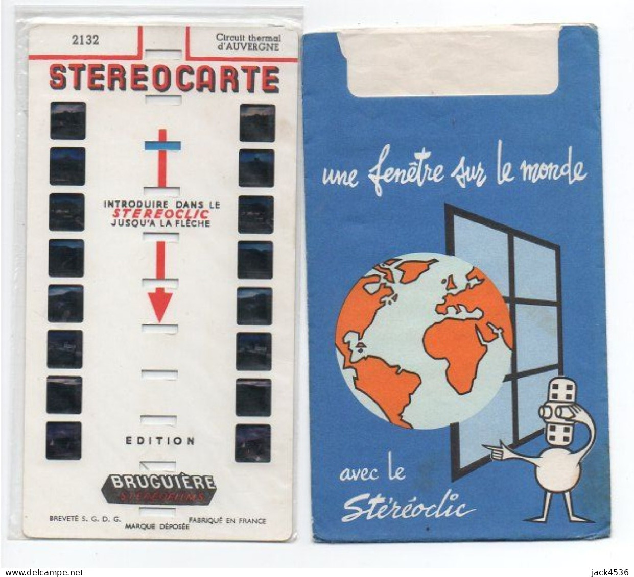 Stéréocarte - BRUGUIERE - N° 2132 - Circuit Thermal D' AUVERGNE - Stereoskope - Stereobetrachter