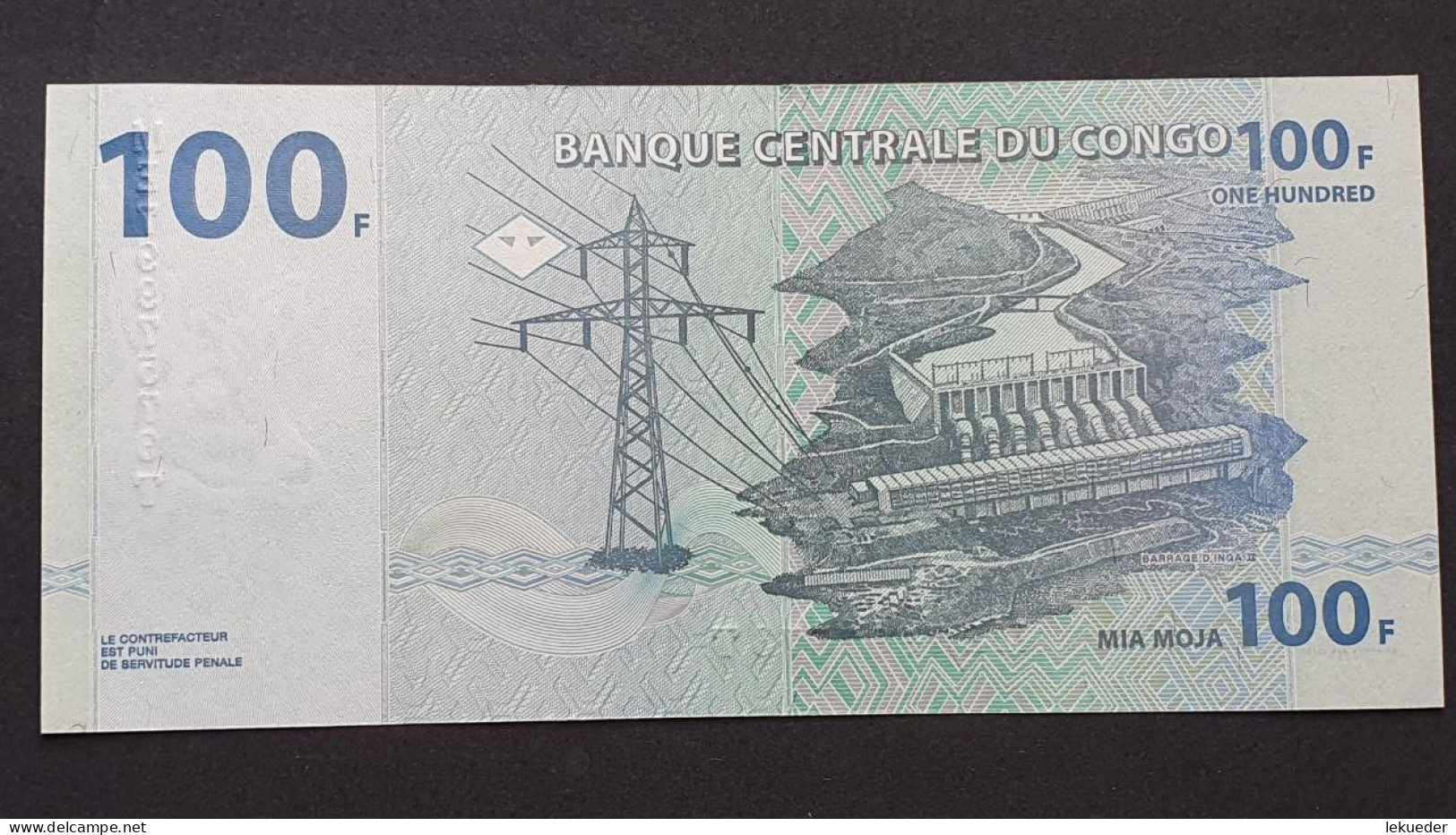 Billete De Banco De CONGO RD - 100 Francs, 2022  Sin Cursar - Democratische Republiek Congo & Zaire