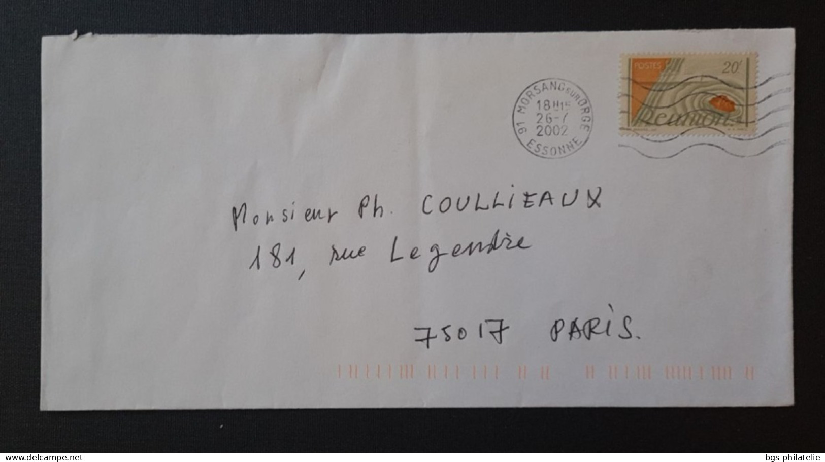 Réunion , Timbre Numéro 279 Sur Lettre, Aveccachet De Morsang Sur Orge Du 26/7/2002 . - Storia Postale