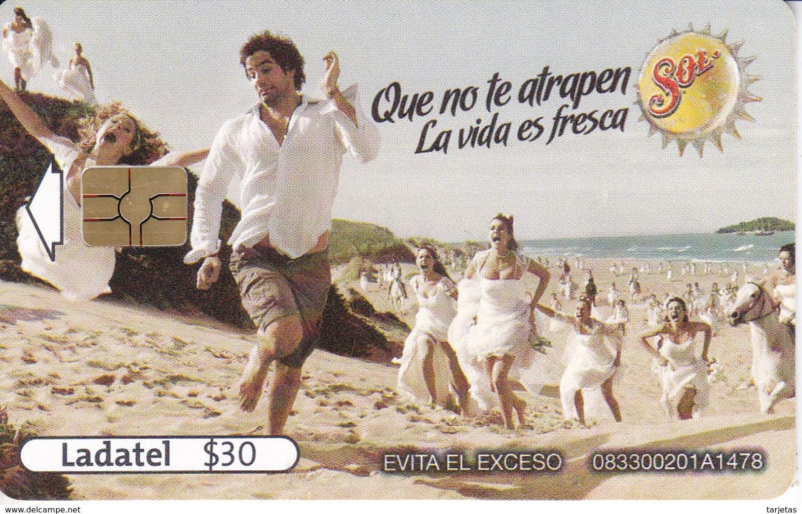 TARJETA DE MEXICO DE CERVEZA SOL  (BEER) - Advertising