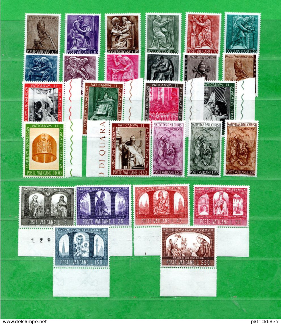 Vaticano **- 1966 - Annata Completa. 27 Valori .  MNH - Annate Complete