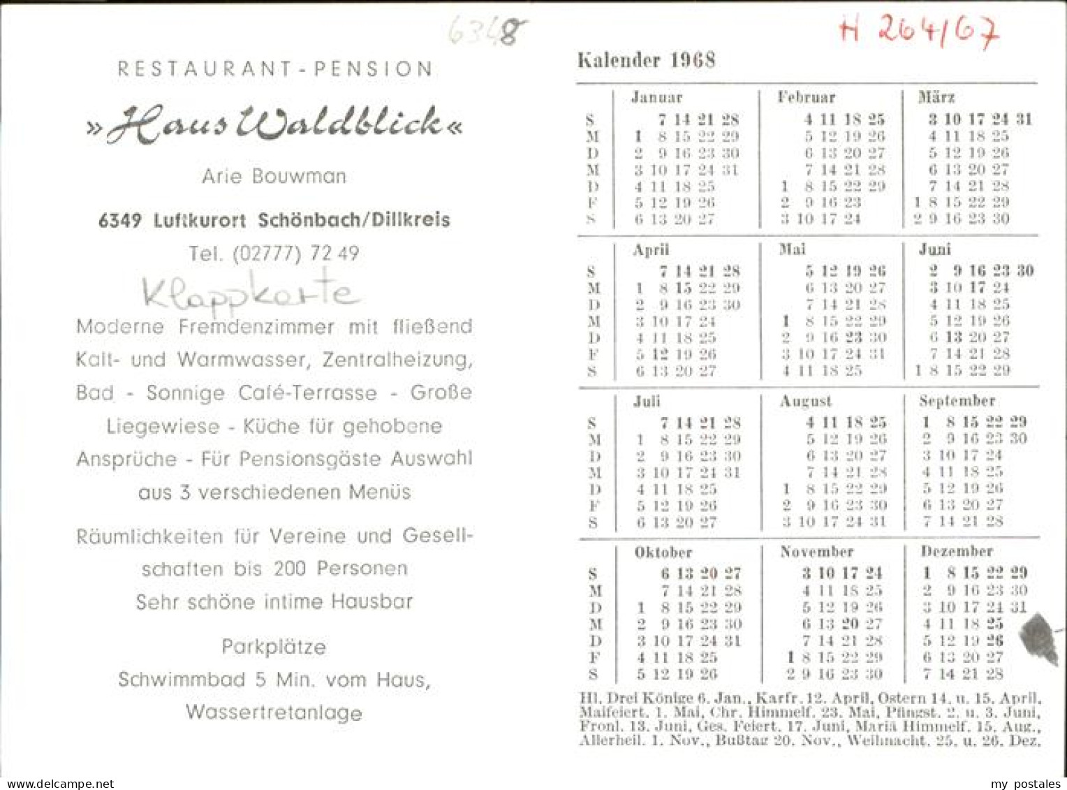 41272644 Schoenbach Dillkreis Haus Waldblick Restaurant Cafe Terasse Schoenbach - Herborn
