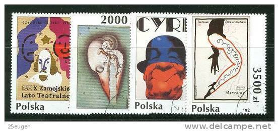 POLAND 1992 MICHEL NO: 3405-3408 USED - Gebraucht