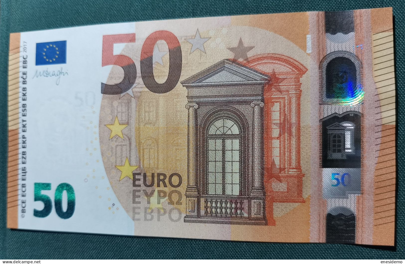 50 EURO SPAIN DRAGHI  2017 V017G2 VB SC FDS UNCIRCULATED PERFECT - 50 Euro