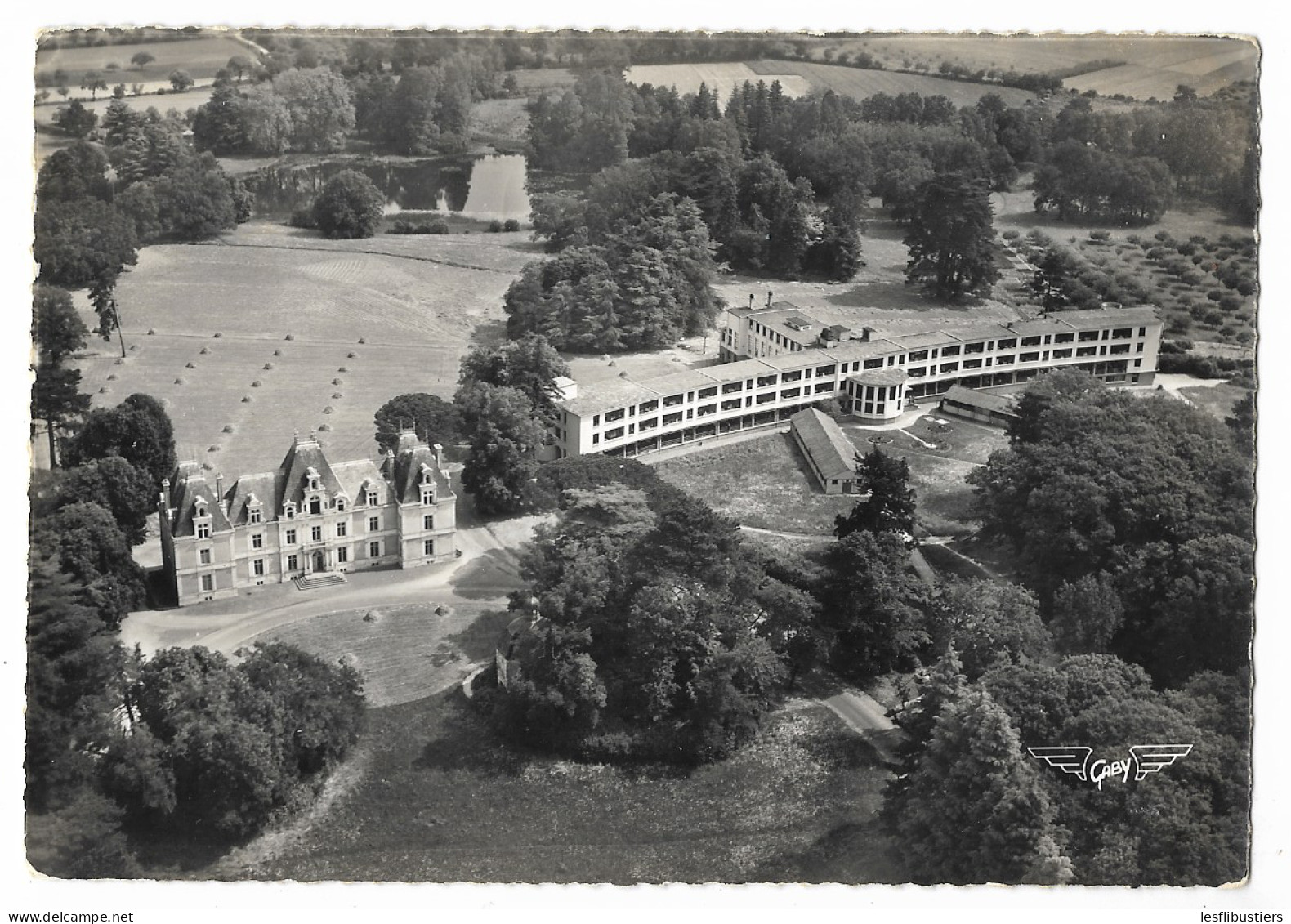 CPSM 44 CARQUEFOU Château Et Sanatorium De Maubreuil - Vue Aérienne - Carquefou