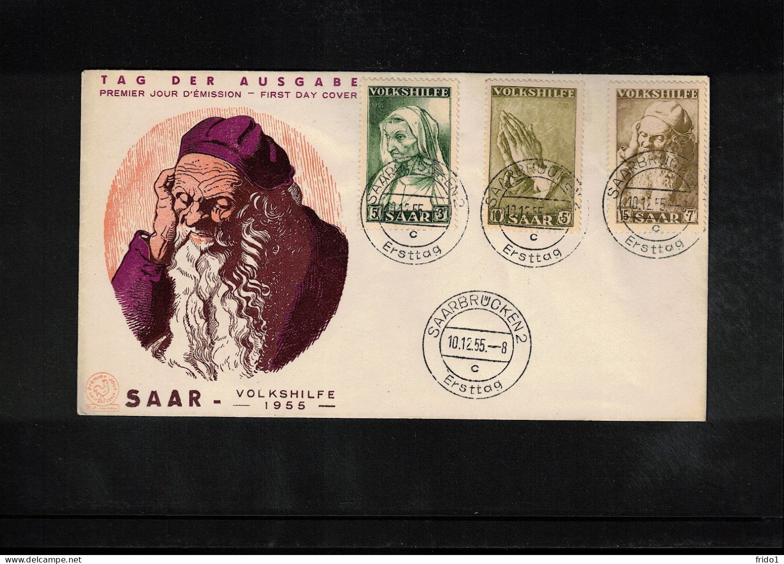 Saar 1955 Albrecht Duerer Paintings  FDC - FDC