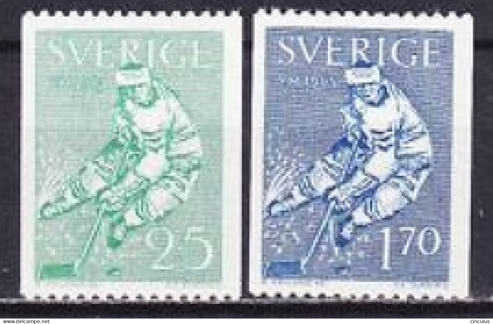 1963. Sweden. WC Ice Hockey. MNH. Mi. Nr. 502-03 - Nuevos